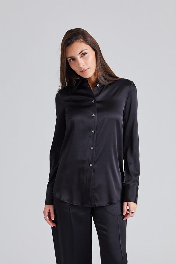 Filippa K Eira Silk Shirt Black 